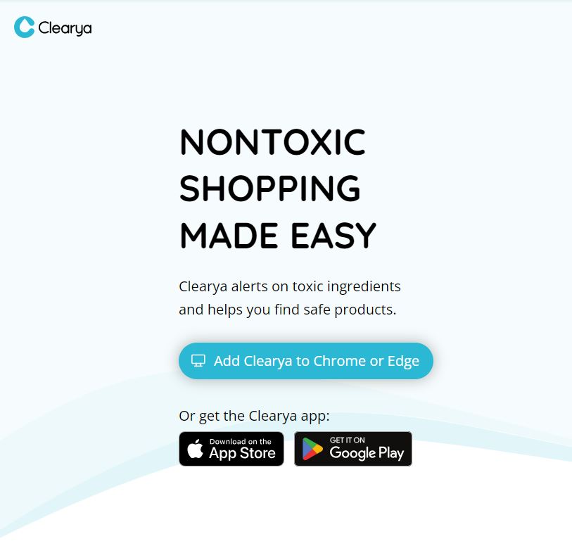 Clearya app download page